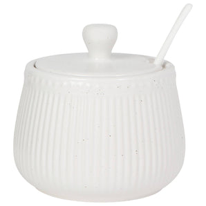 Sucrier blanc moucheté
