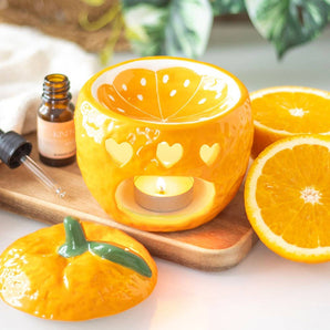 Brûleur à huile d'orange et chauffe-cire