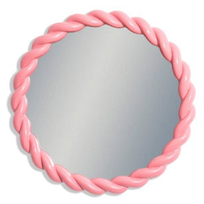 Miroir mural rond effet corde couleur baies