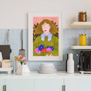 Irish Countryside Floral Illustration Art Print