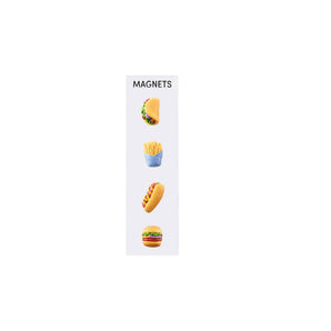 Aimants colorés de malbouffe