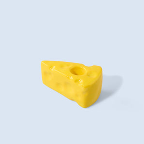 Porte-bougie en forme de fromage