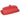 Beurrier rectangulaire rouge
