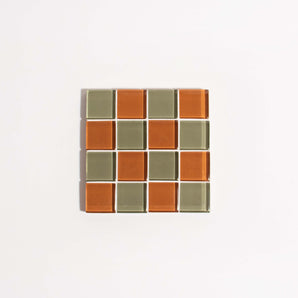 Glass Tile Coaster - Autumn Garden