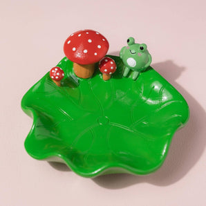 Cendrier en forme de nénuphar en forme de grenouille
