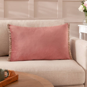 Tilly Velvet Cushion - Poached Pear/Shell