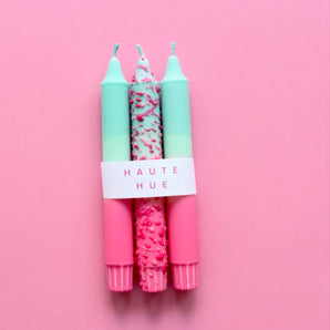 Taper Candles - 3 Pack/ Cotton Candy Daydream