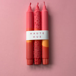 Bougies Cierges - Paquet de 3/ Lueur de Goyave