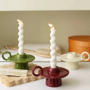 Handmade Ceramic Retro Candle Holder