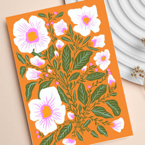 White Blooms Mini Art Print