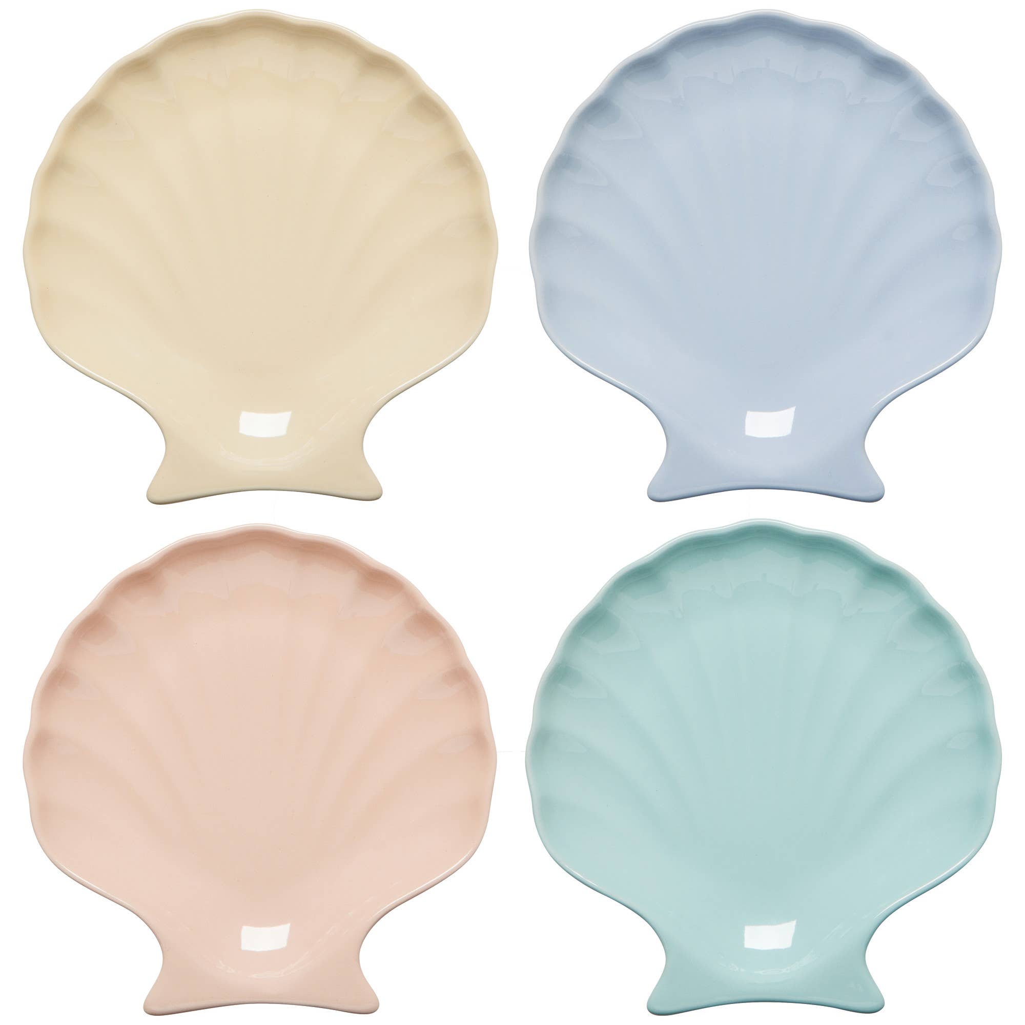 Shell Appetizer Plates Seaside Shells Appetizer Plates - Set of 4 | Kitchen & Dining ...