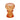 Small Orange Glass Candle Holder
