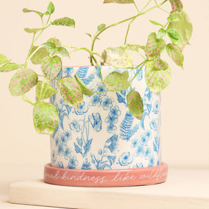 Blue Wildflower Planter