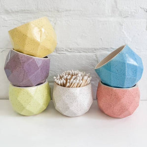 White Geometric Match Holder