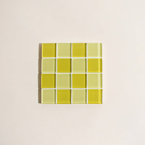Glass Tile Coaster - Banana Frosting