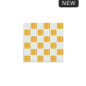 Glass Tile Decorative Tray - Honey Milk Chocolate