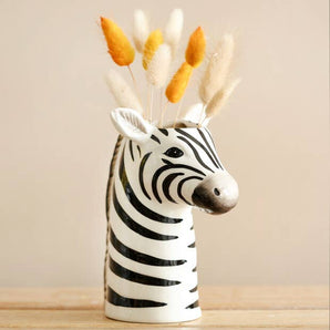 Zebra Ceramic Vase