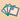 Tea Time Scalloped Coasters - Green/Lilac