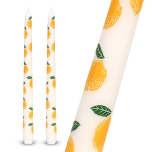Bougies coniques - Lot de 2 / Citron