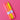 Bougies coniques - Lot de 3 / Rose fluo