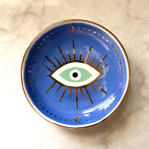 Evil Eye Porcelain Trinket Tray
