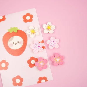 Ensemble d'aimants à fleurs de Sakura