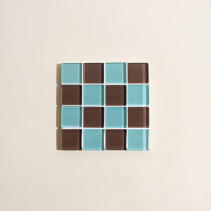 Glass Tile Coaster - Sea Salt Dark Chocolate