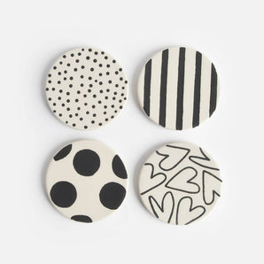 Mono Mixed Print Coasters (Set of 4)